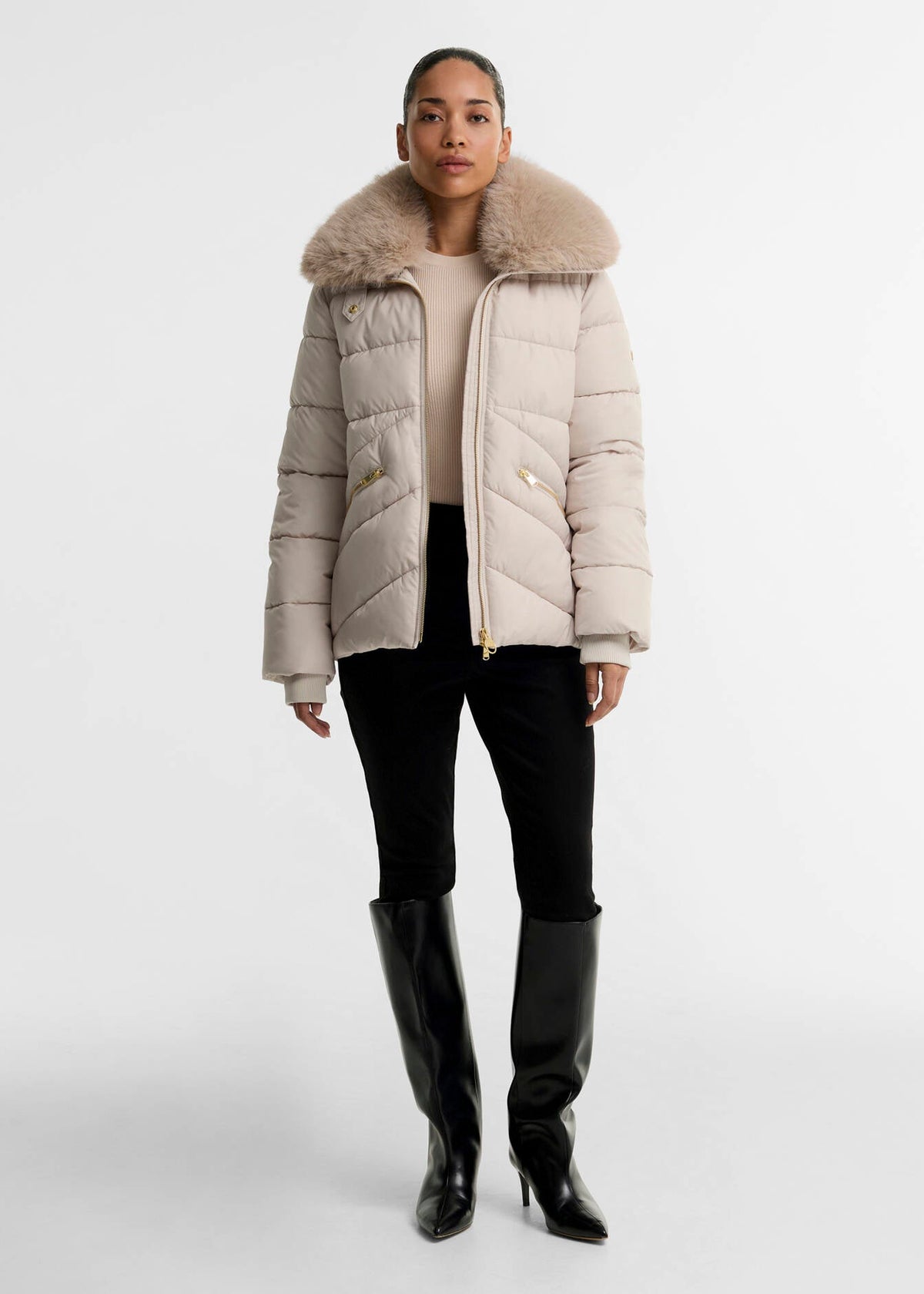 Barbour International Cyrus Puffer Jacket Cream