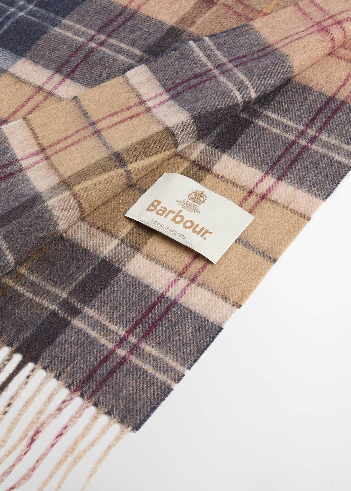 Barbour Serena Tartan Scarf Birchwood Muted tartan