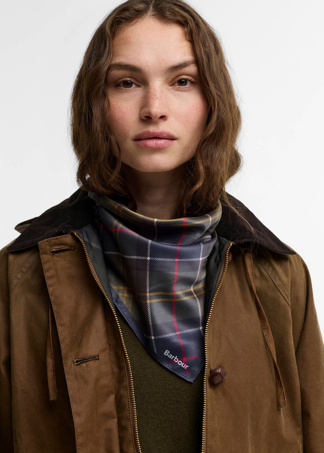 Barbour Kinsale Tartan Head Scarf Classic Tartan