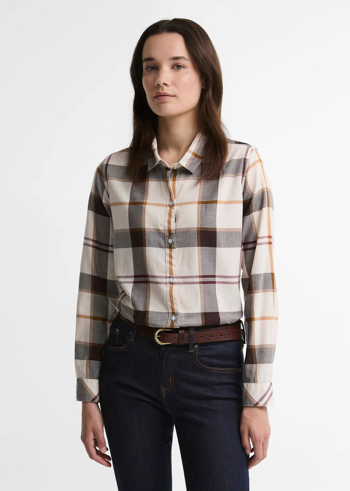 Barbour Moorland Shirt Ecru Multi Tartan