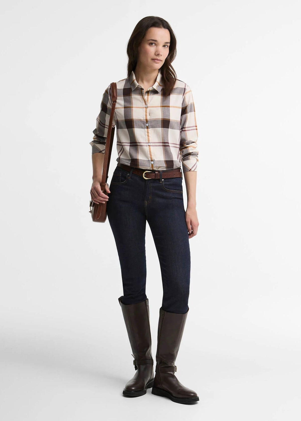 Barbour Moorland Shirt Ecru Multi Tartan