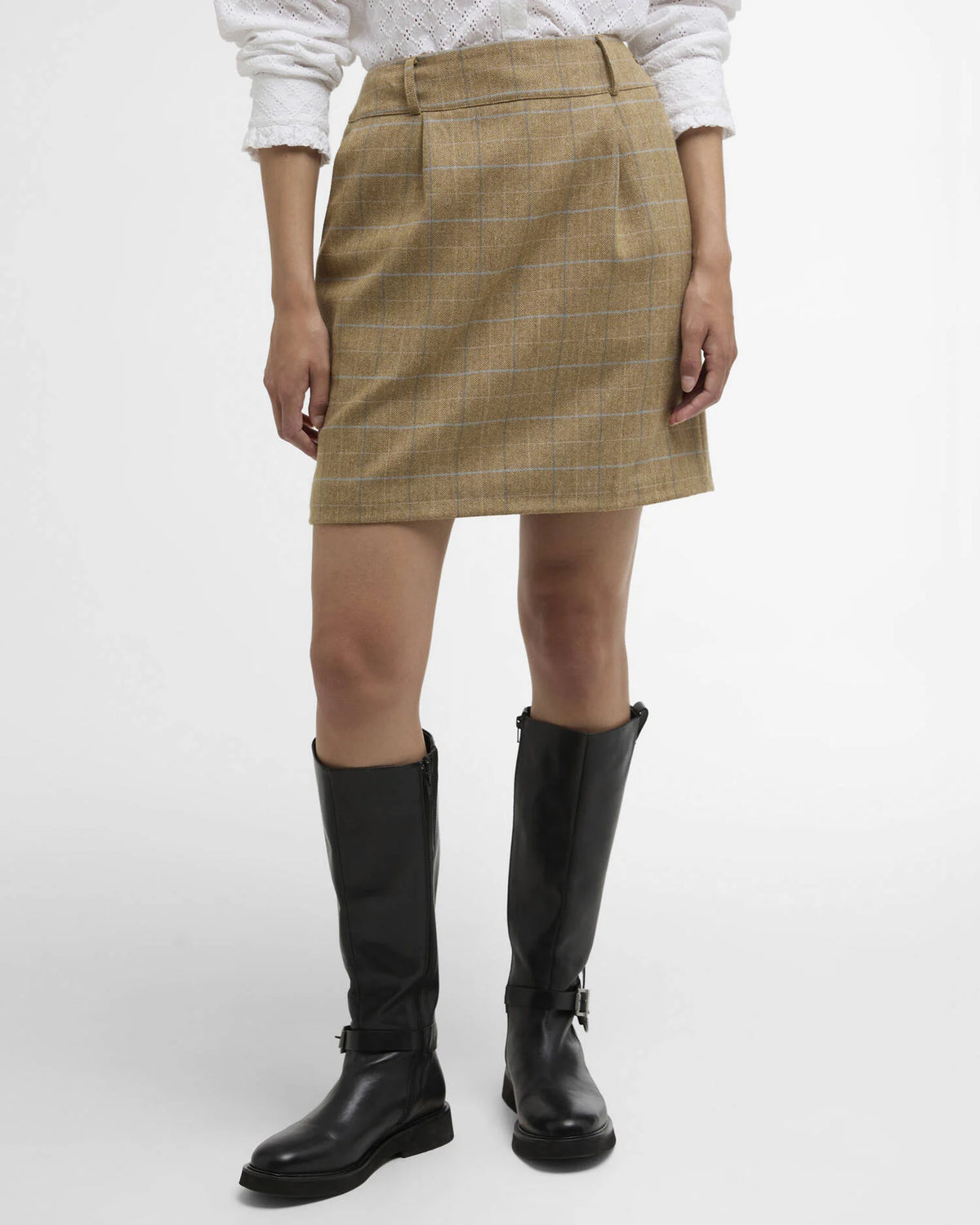 Barbour Petunia Mini Skirt Soft Blue Tweed