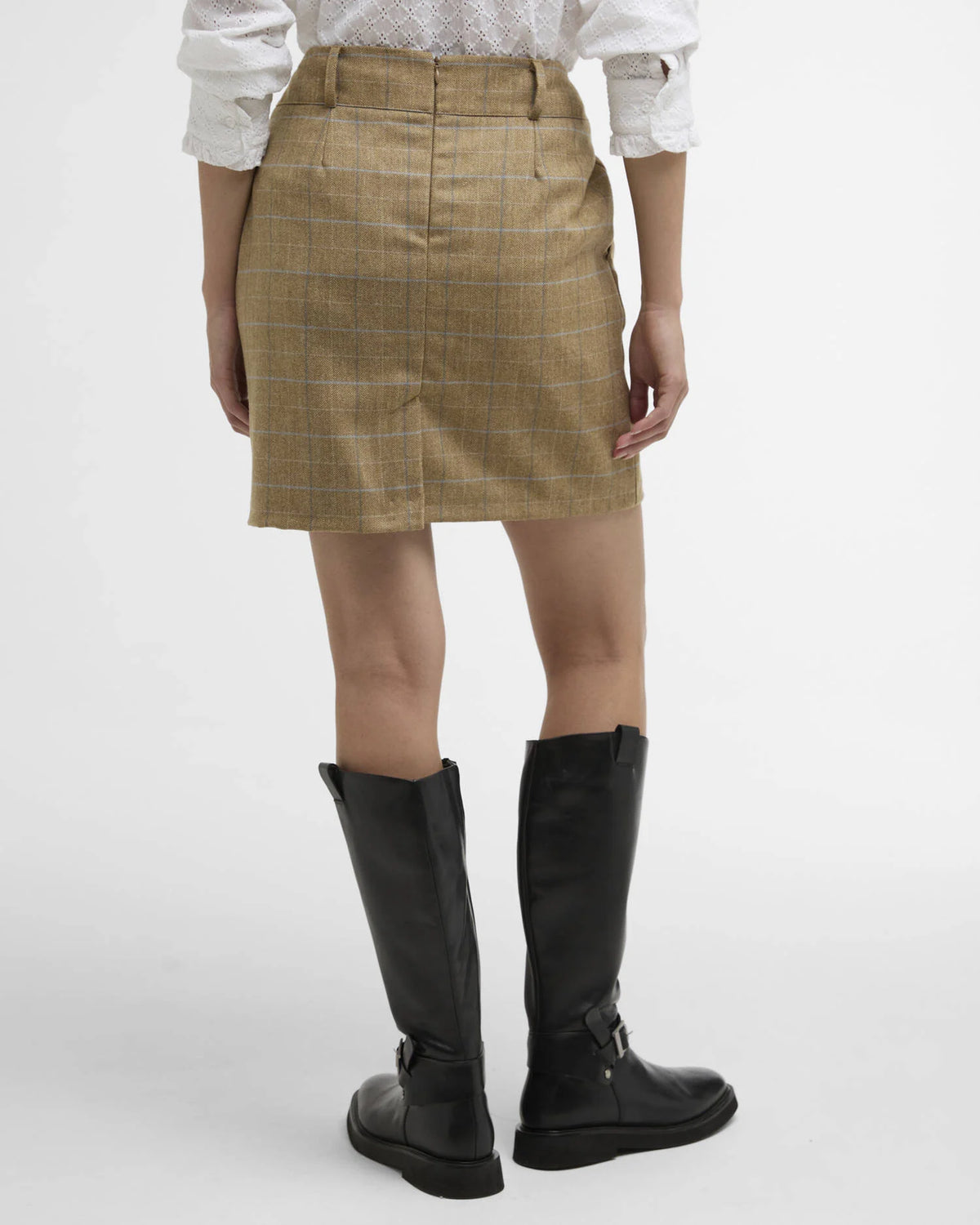 Barbour Petunia Mini Skirt Soft Blue Tweed