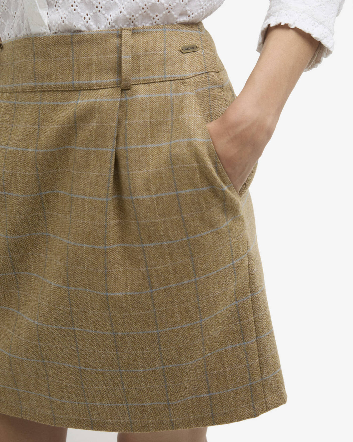 Barbour Petunia Mini Skirt Soft Blue Tweed