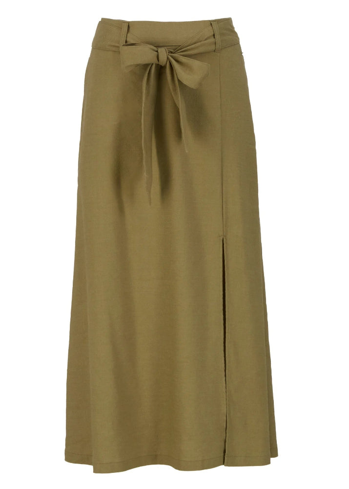 Barbour Gabby Maxi Skirt Bleached Olive