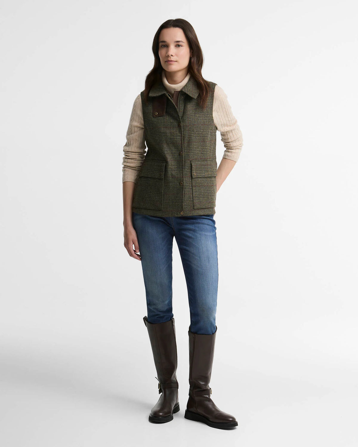Barbour Joyce Wool Gilet Olive