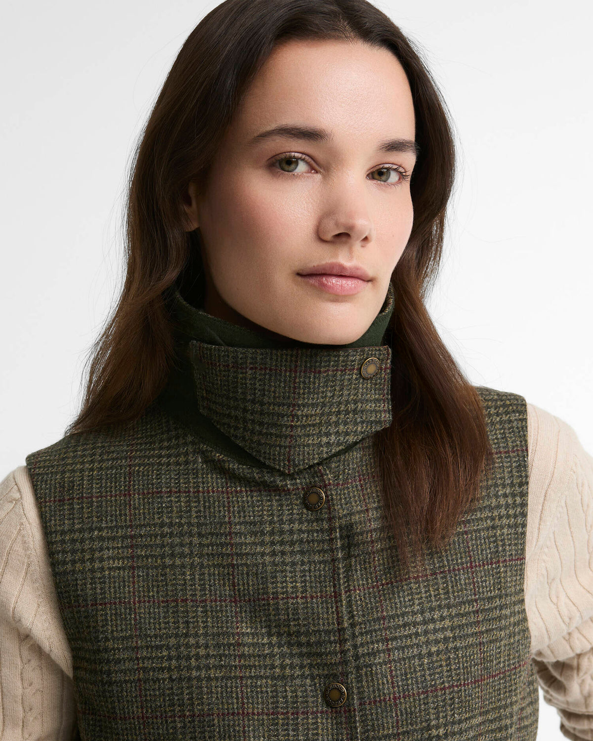 Barbour Joyce Wool Gilet Olive