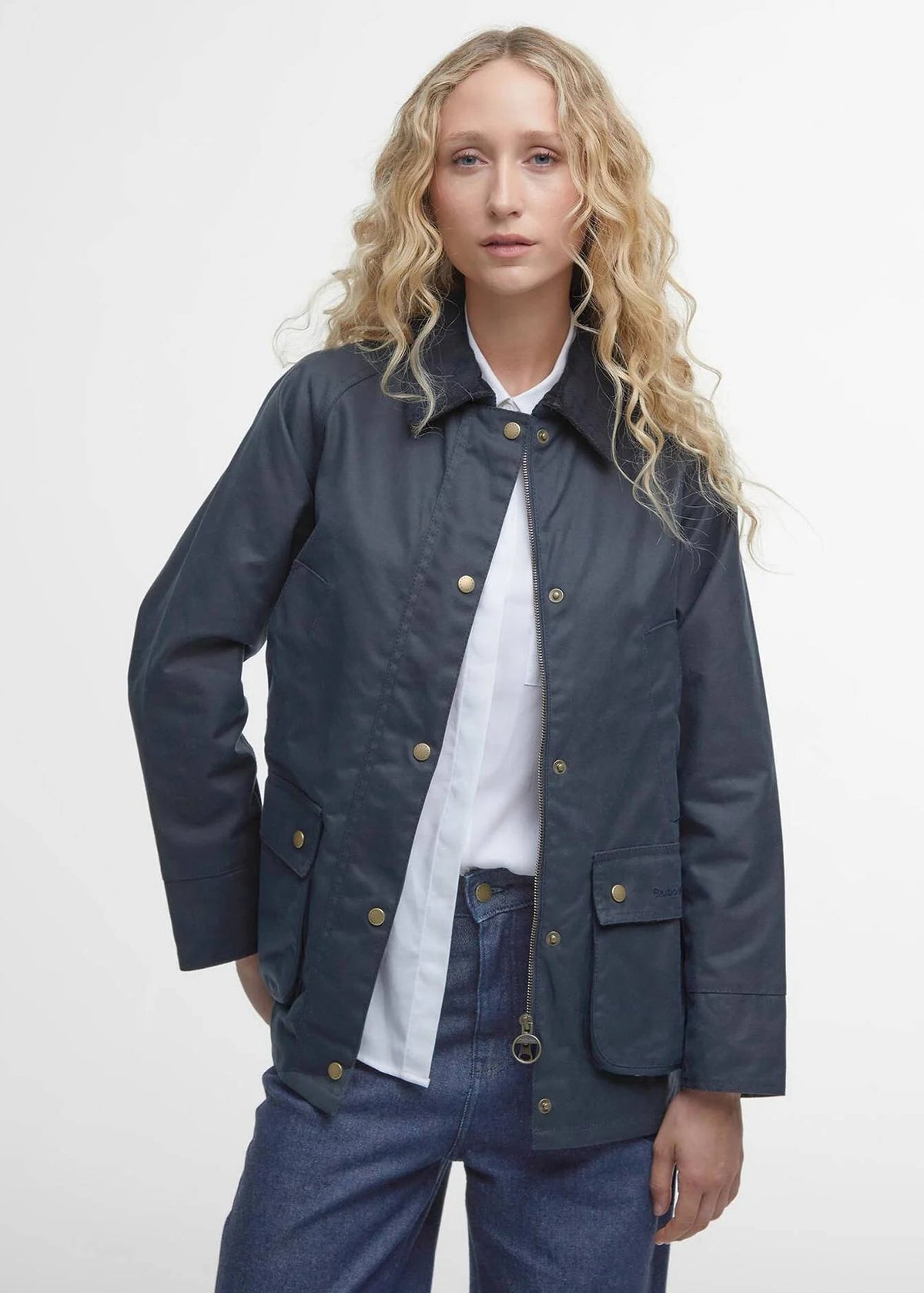 Barbour Acorn Wax Jacket Navy