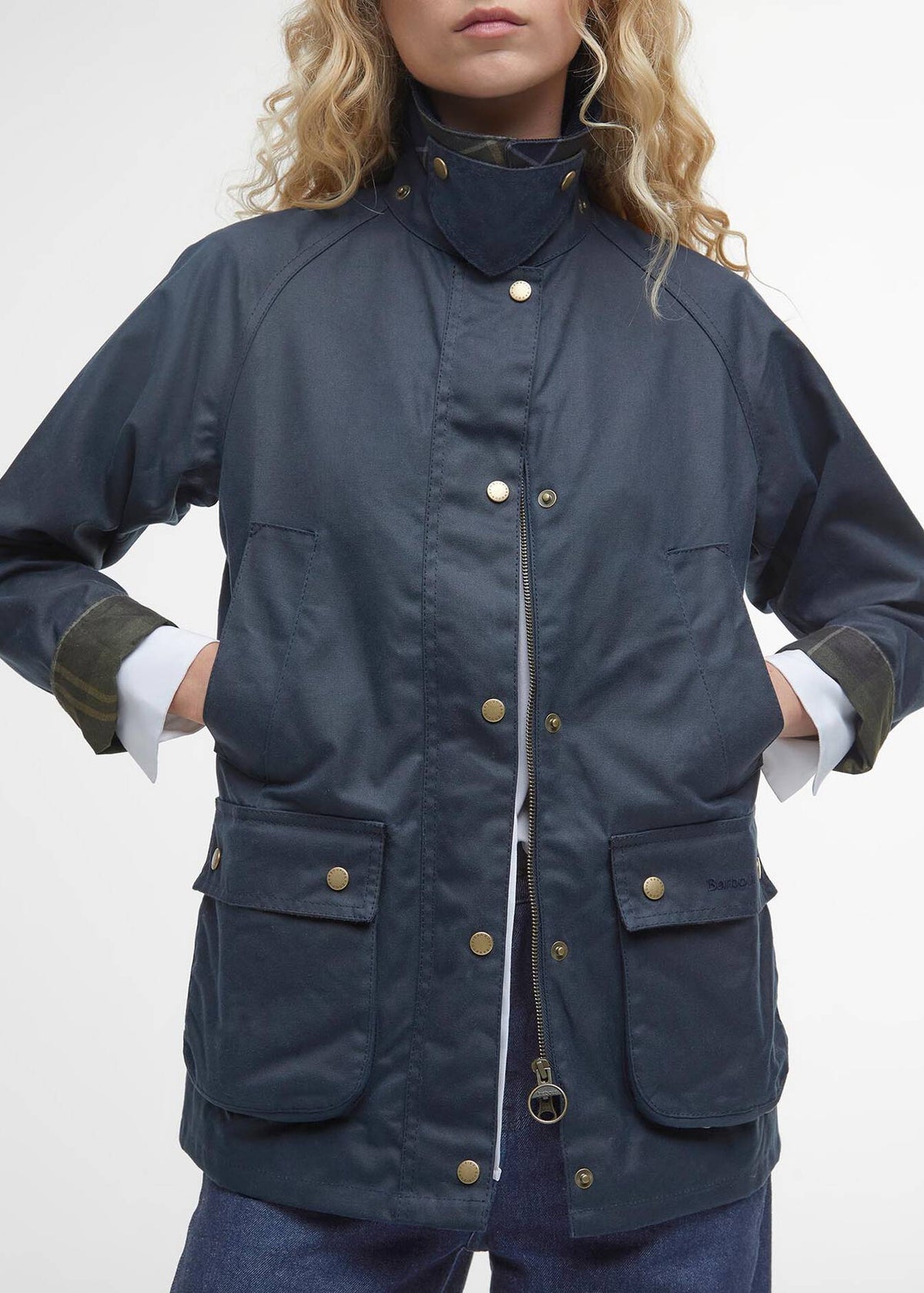 Barbour Acorn Wax Jacket Navy