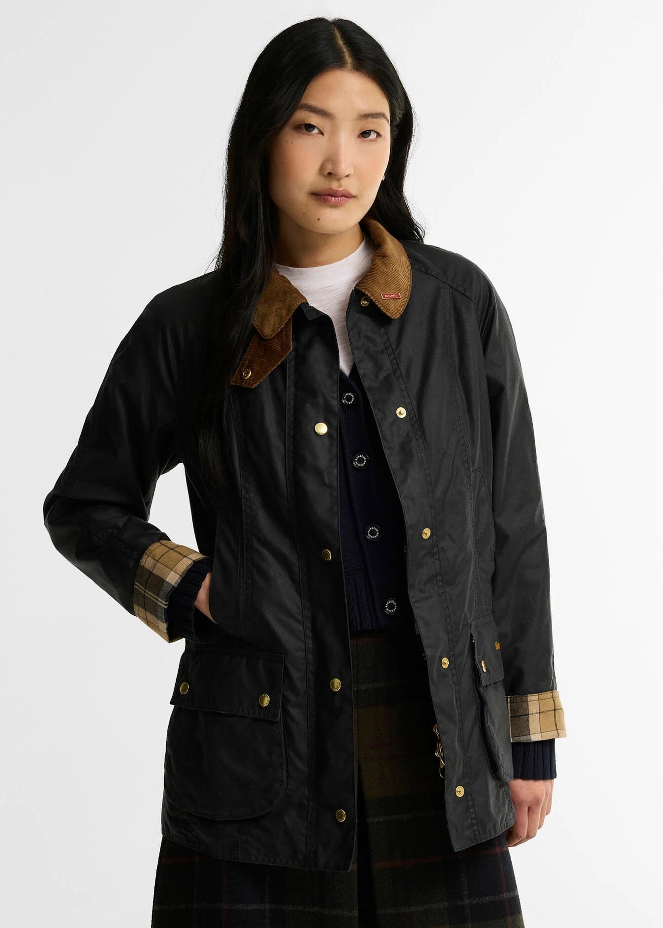 Barbour Icons Beadnell Wax Jacket Navy