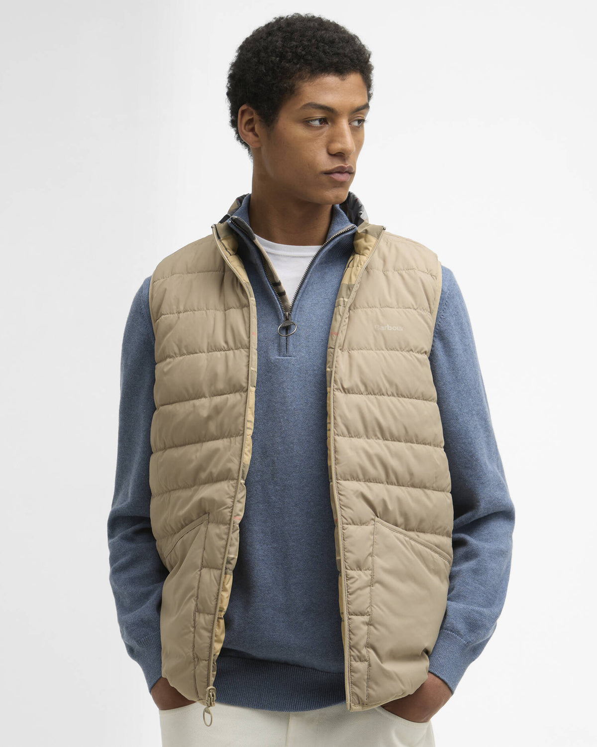 Barbour Reversible Tartan Puffer Gilet Tartan