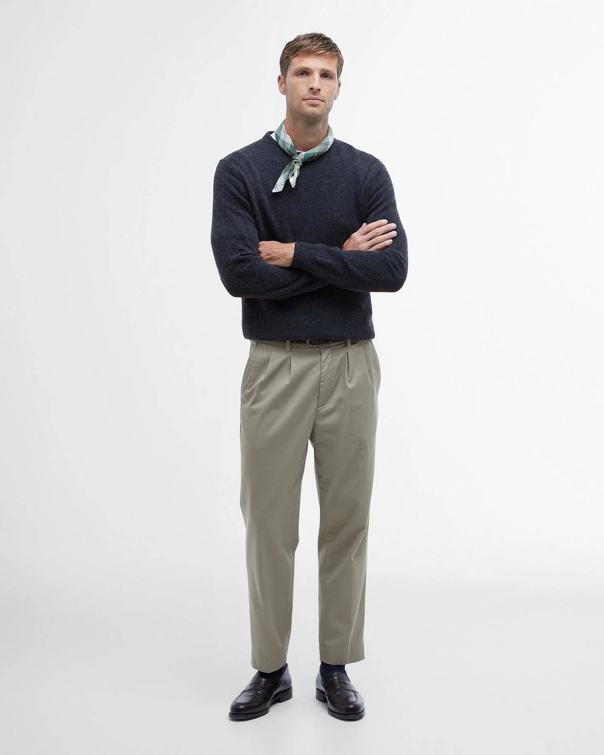 Barbour Ess Patch Crew Charcoal