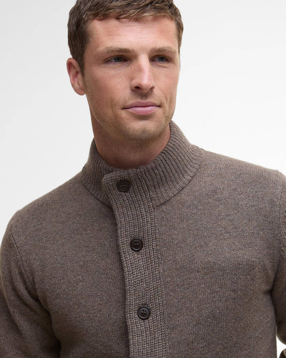 Barbour Ess Patch Zip Thru Dark Stone