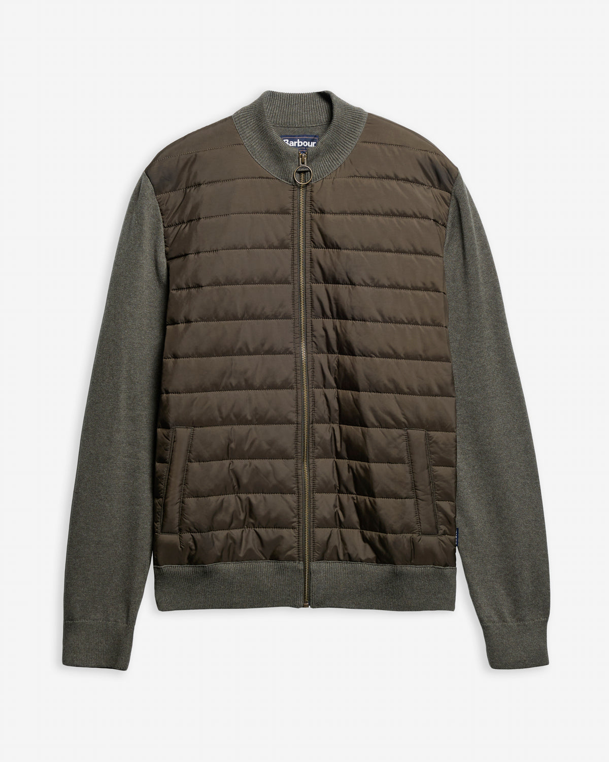 Barbour Essential Carn Baffle Zip Olive