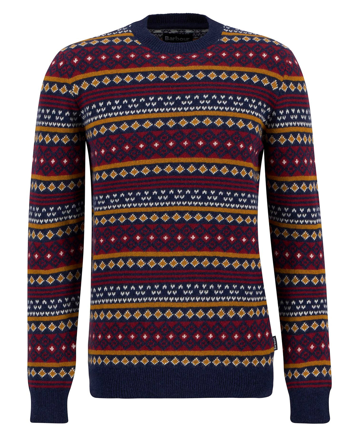 Barbour Easdale Fair Isle Crew Neck SWTR Navy