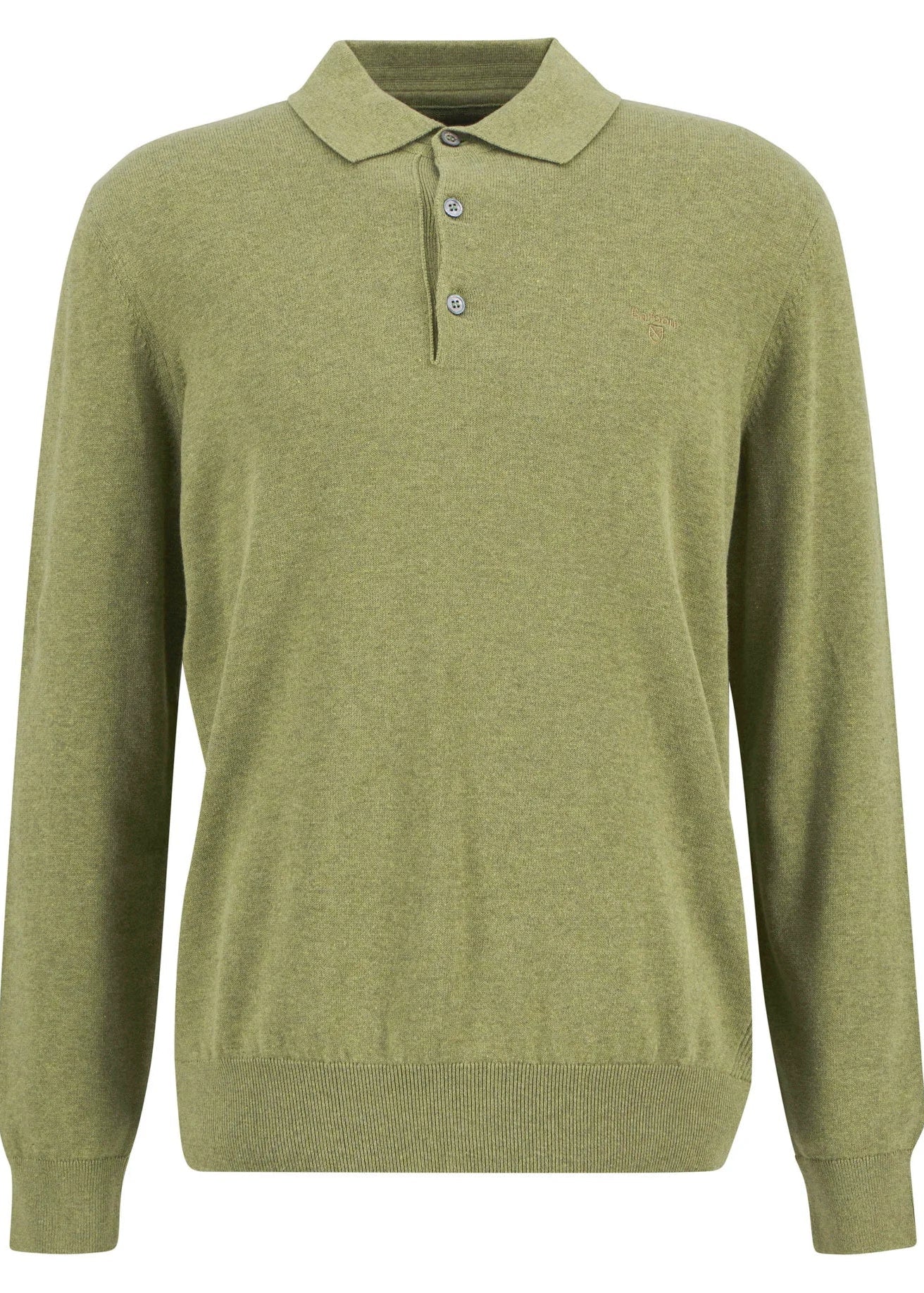 Barbour Pima Cotton Knit Polo Shirt Laurel GR
