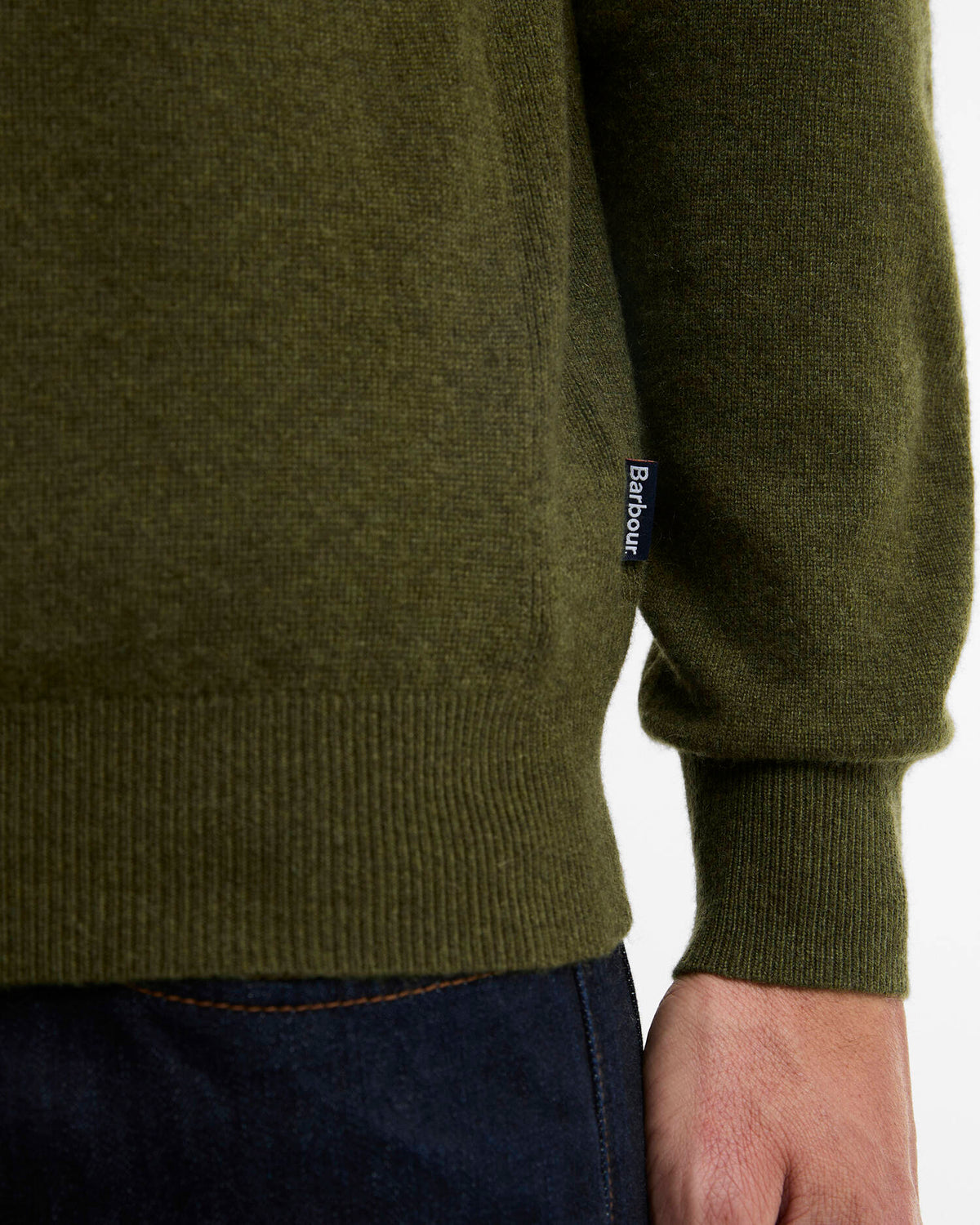 Barbour RonsonTartan Trim Half Zip Olive