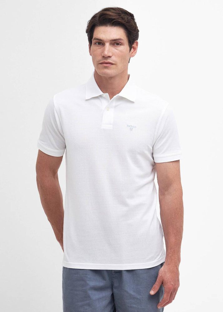 Barbour LW Sports Polo Shirt White