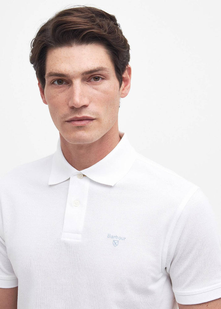 Barbour LW Sports Polo Shirt White