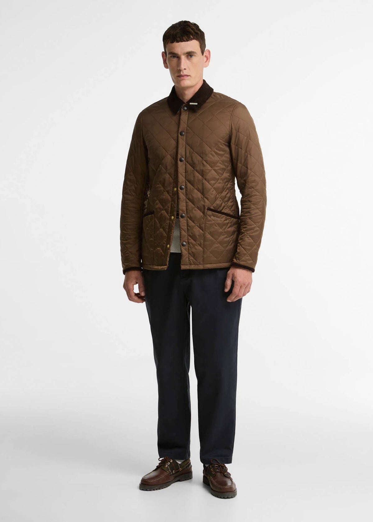 Barbour Icons Heritage Quilted Jacket Bitter Choco
