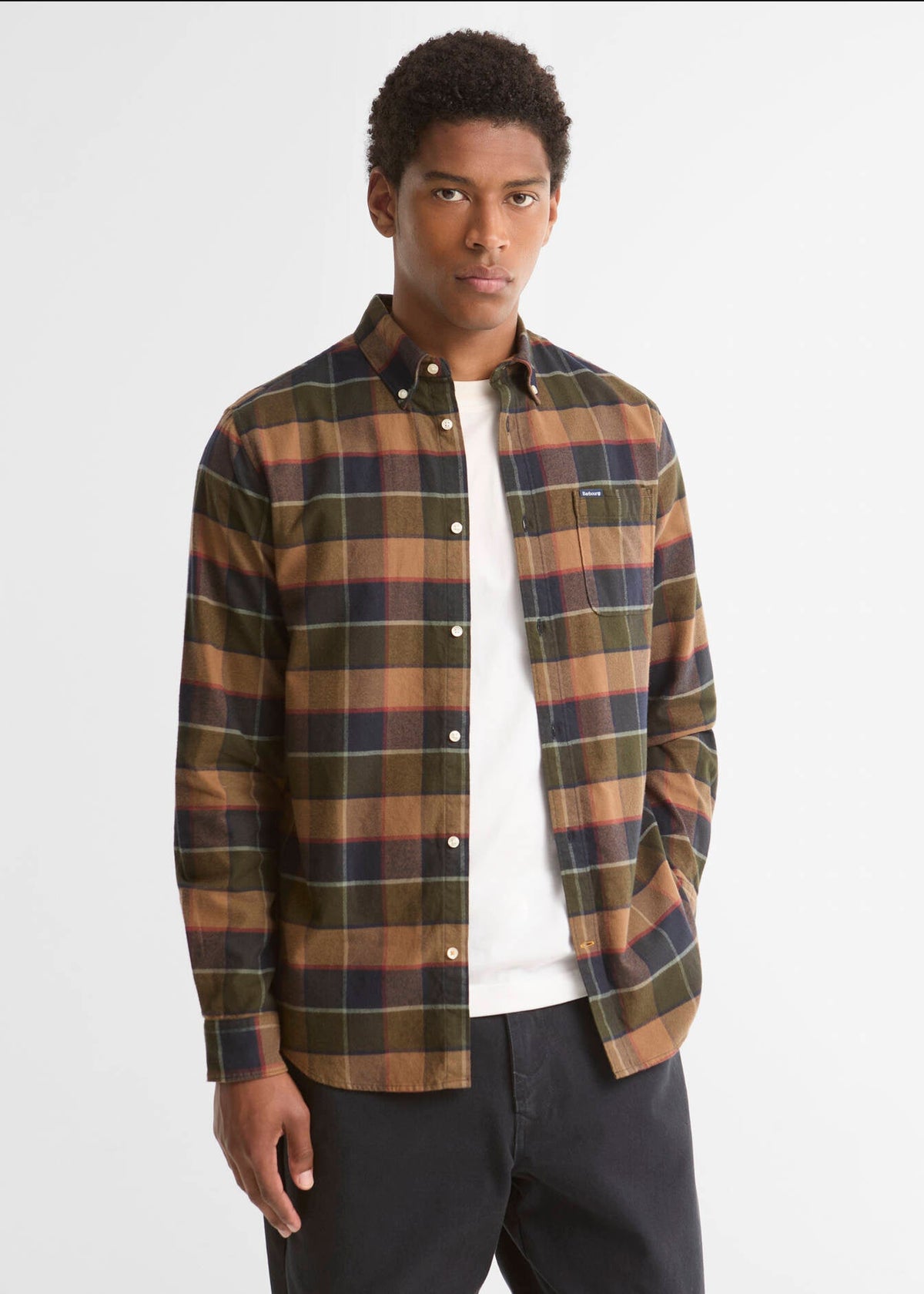 Barbour Valley TS Checked Shirt Oive