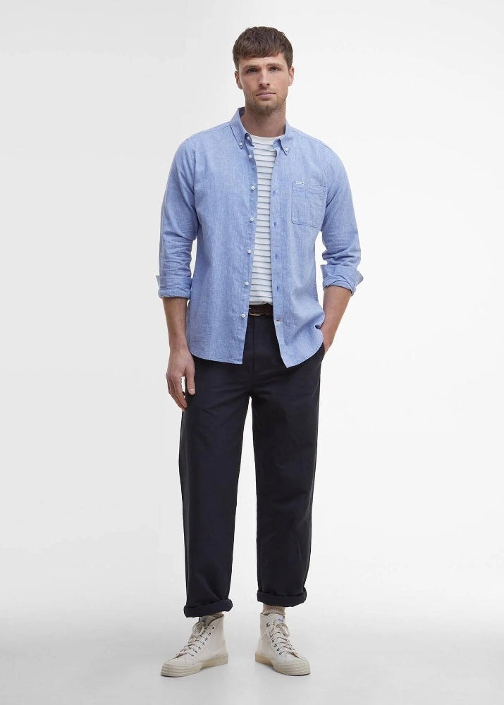 Barbour Nelson Tailored Shirt Sky Blue