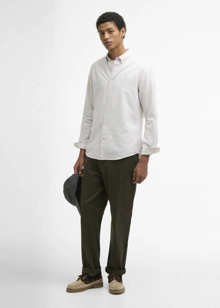 Barbour Stripe Oxtown Tailored Fit Stone