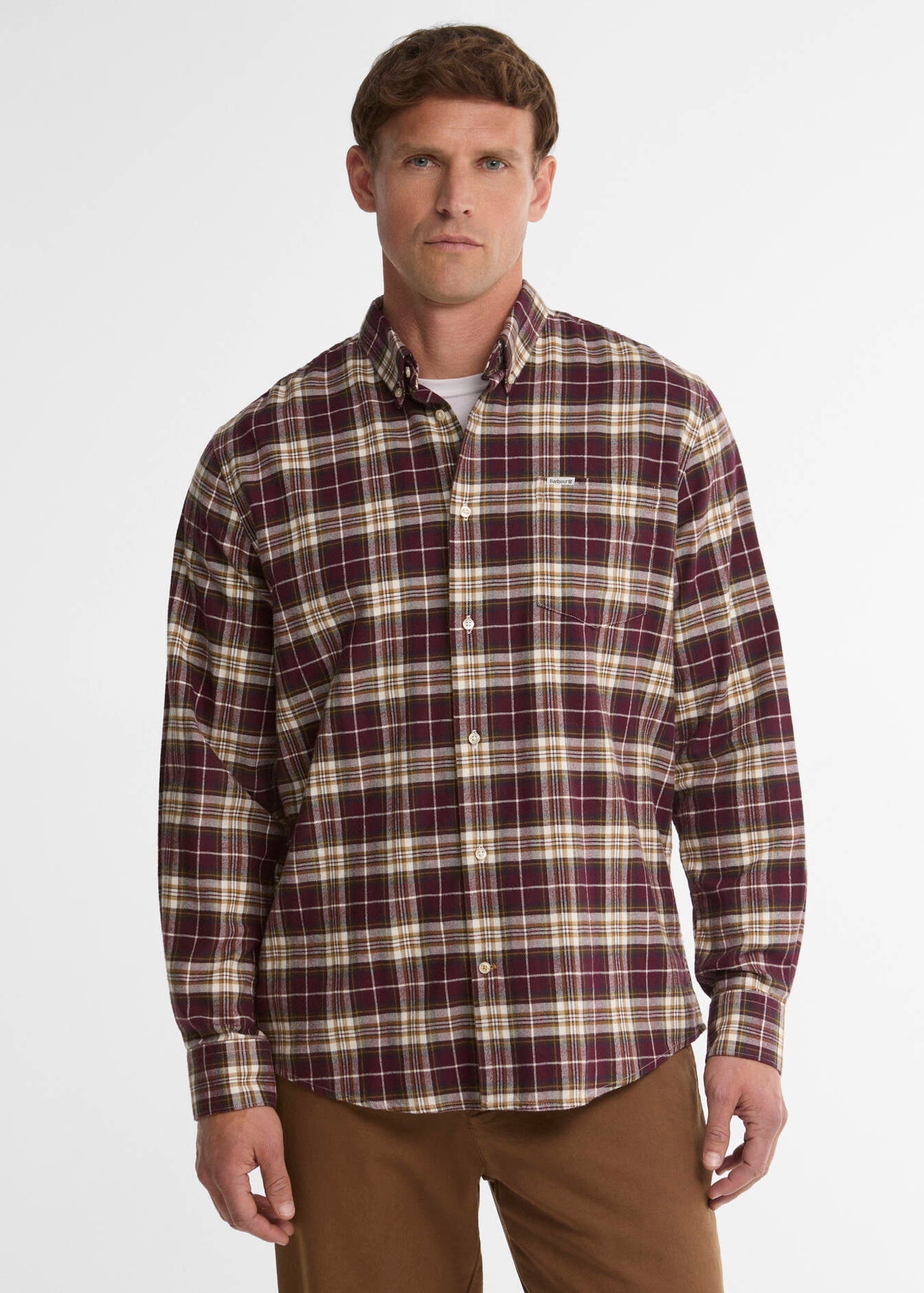 Barbour Telfield Shirt Regular Fit Dark Bordeux