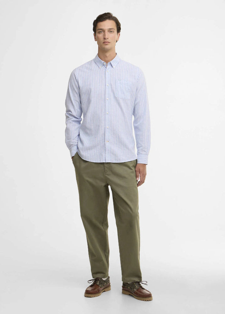 Barbour Nelson Striped TS Shirt Blue