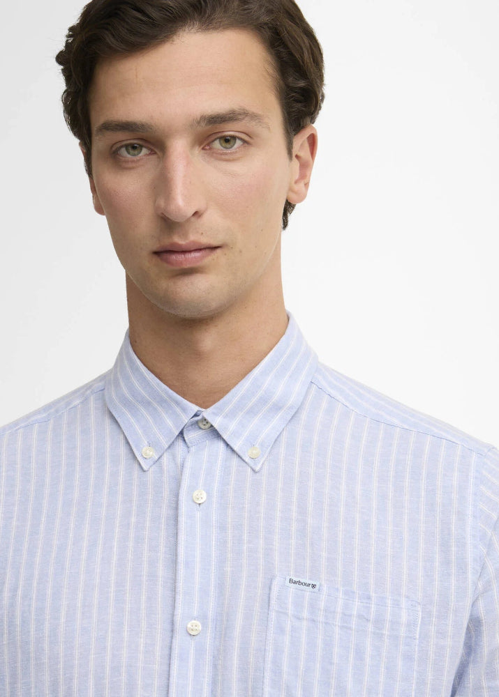 Barbour Nelson Striped TS Shirt Blue