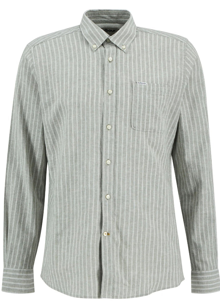 Barbour Nelson Striped TS Bleached Olive