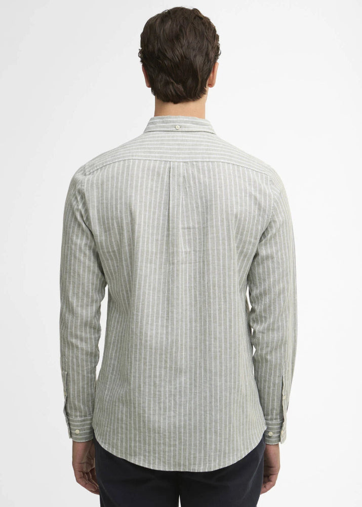 Barbour Nelson Striped TS Bleached Olive
