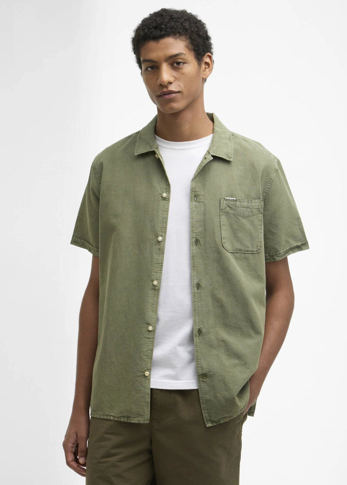 Barbour Landkey Overdyed Shirt Olive