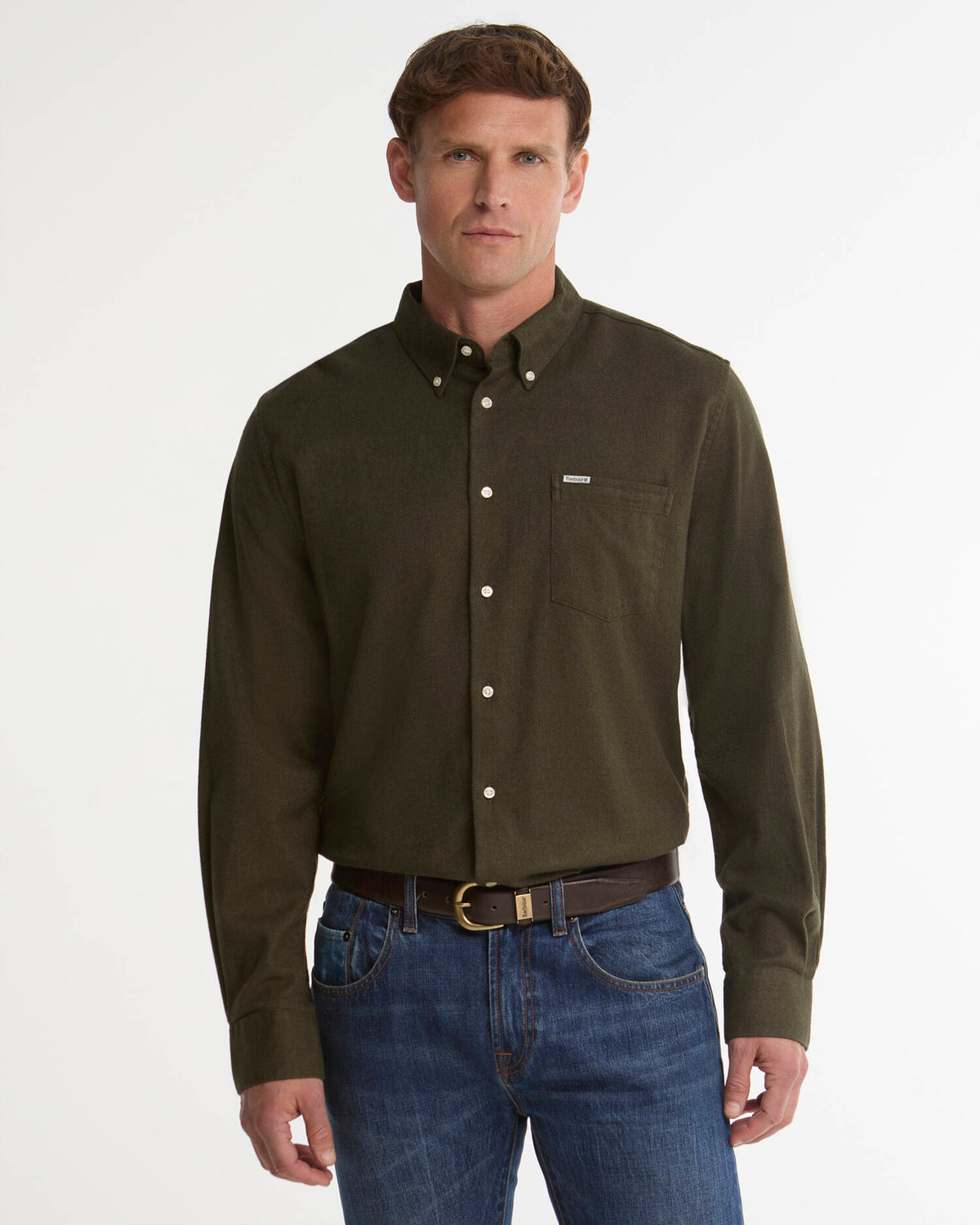 Barbour Sparrowhill Regular Fit Shirt Olive