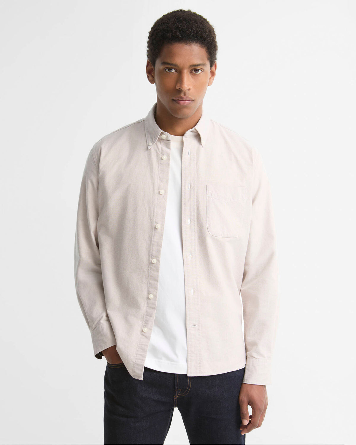 Barbour Authentic Fit Oxford Shirt Stone
