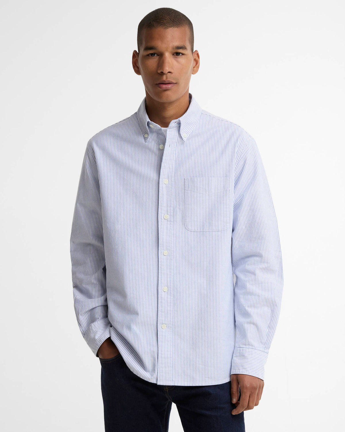Barbour Authentic Fit Striped Oxford Shirt Blue