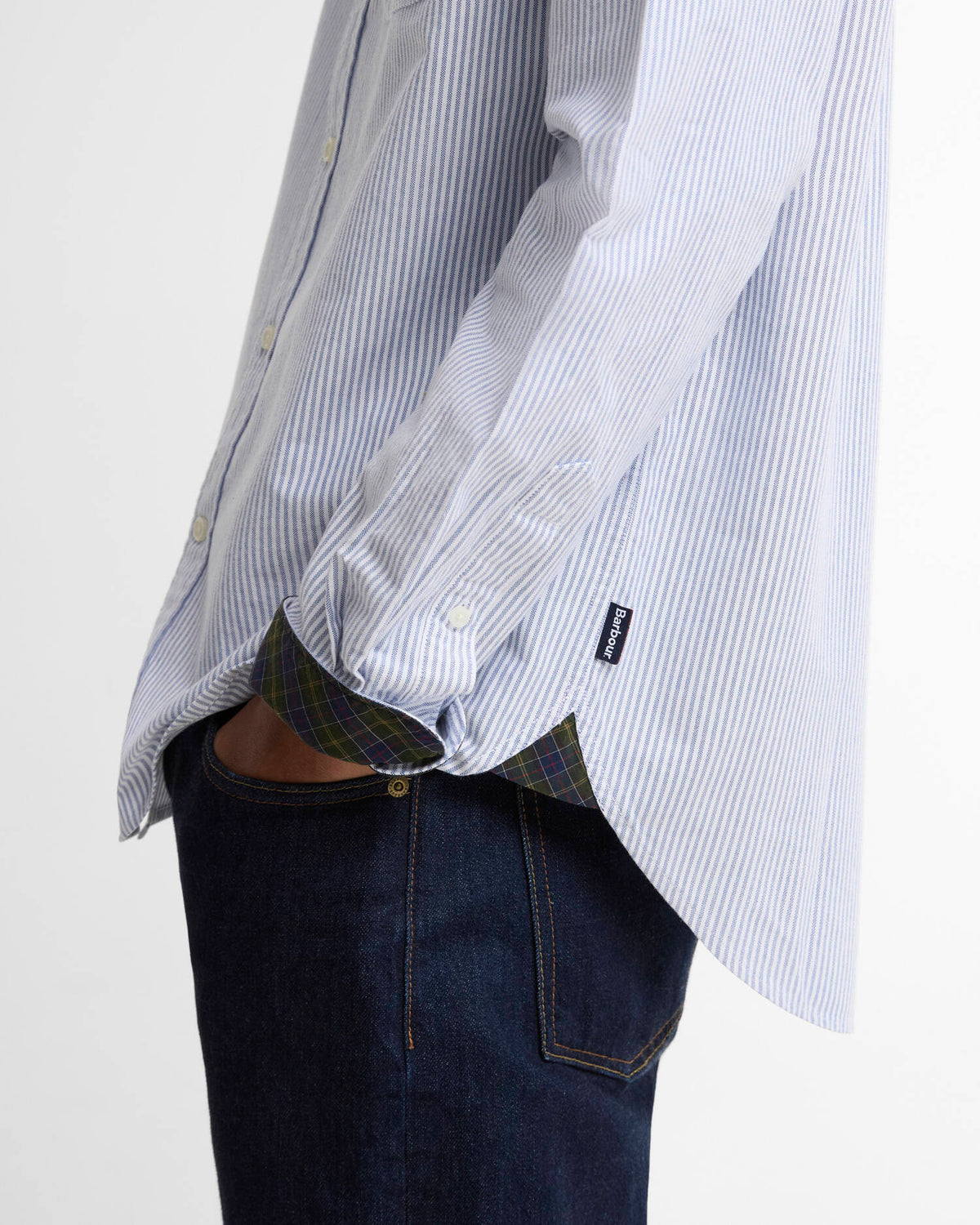 Barbour Authentic Fit Striped Oxford Shirt Blue