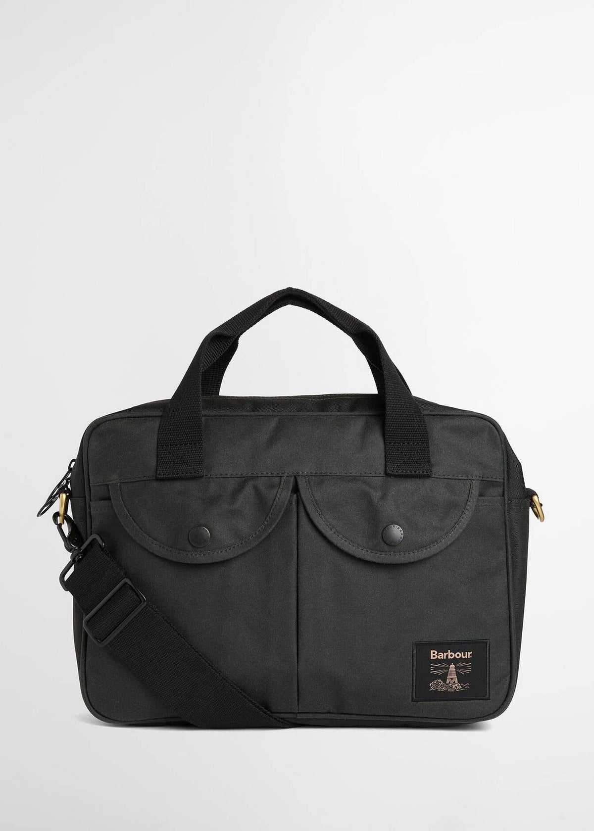 Barbour Field Wax laptop Crossbody Bag Sage