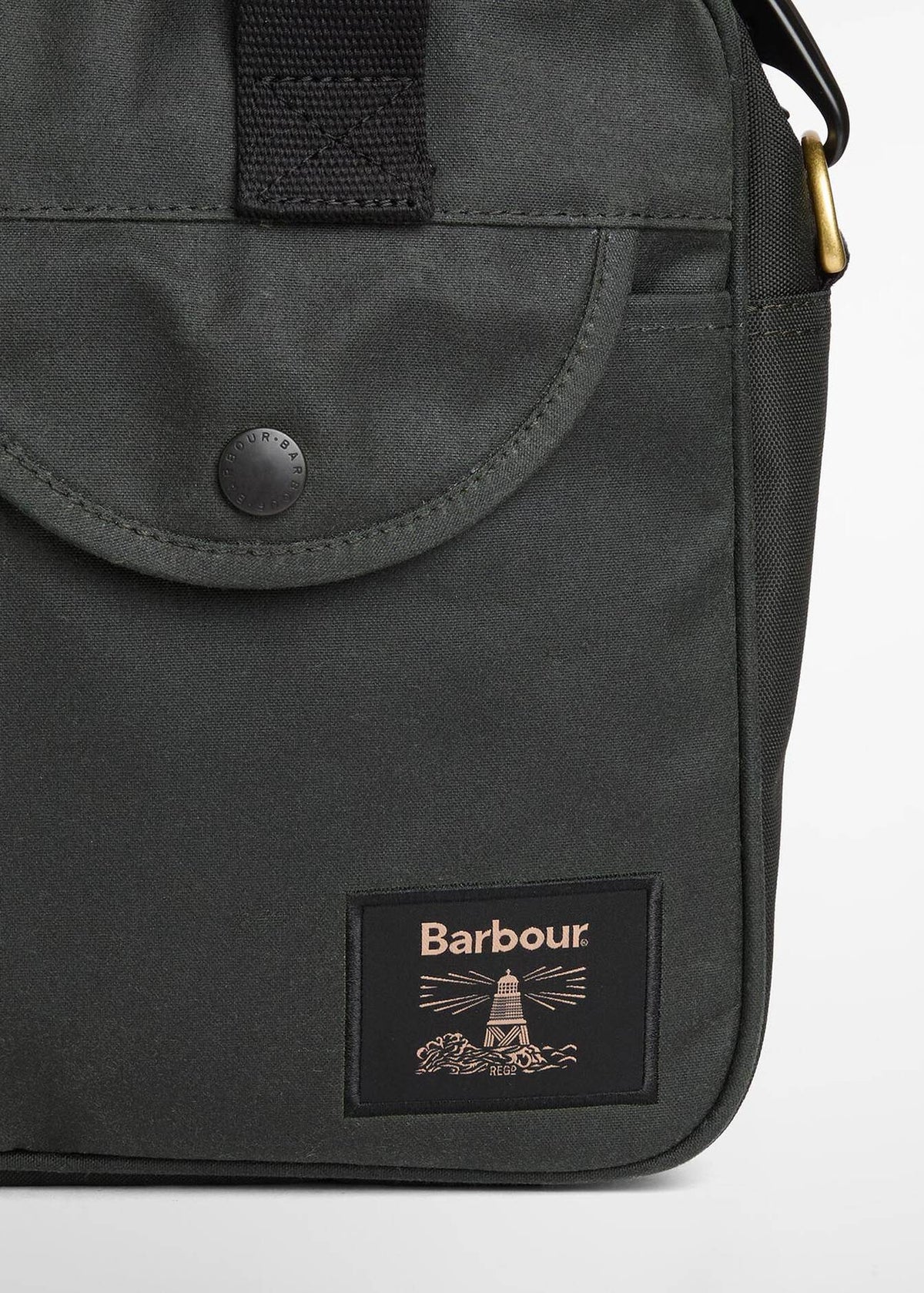Barbour Field Wax laptop Crossbody Bag Sage