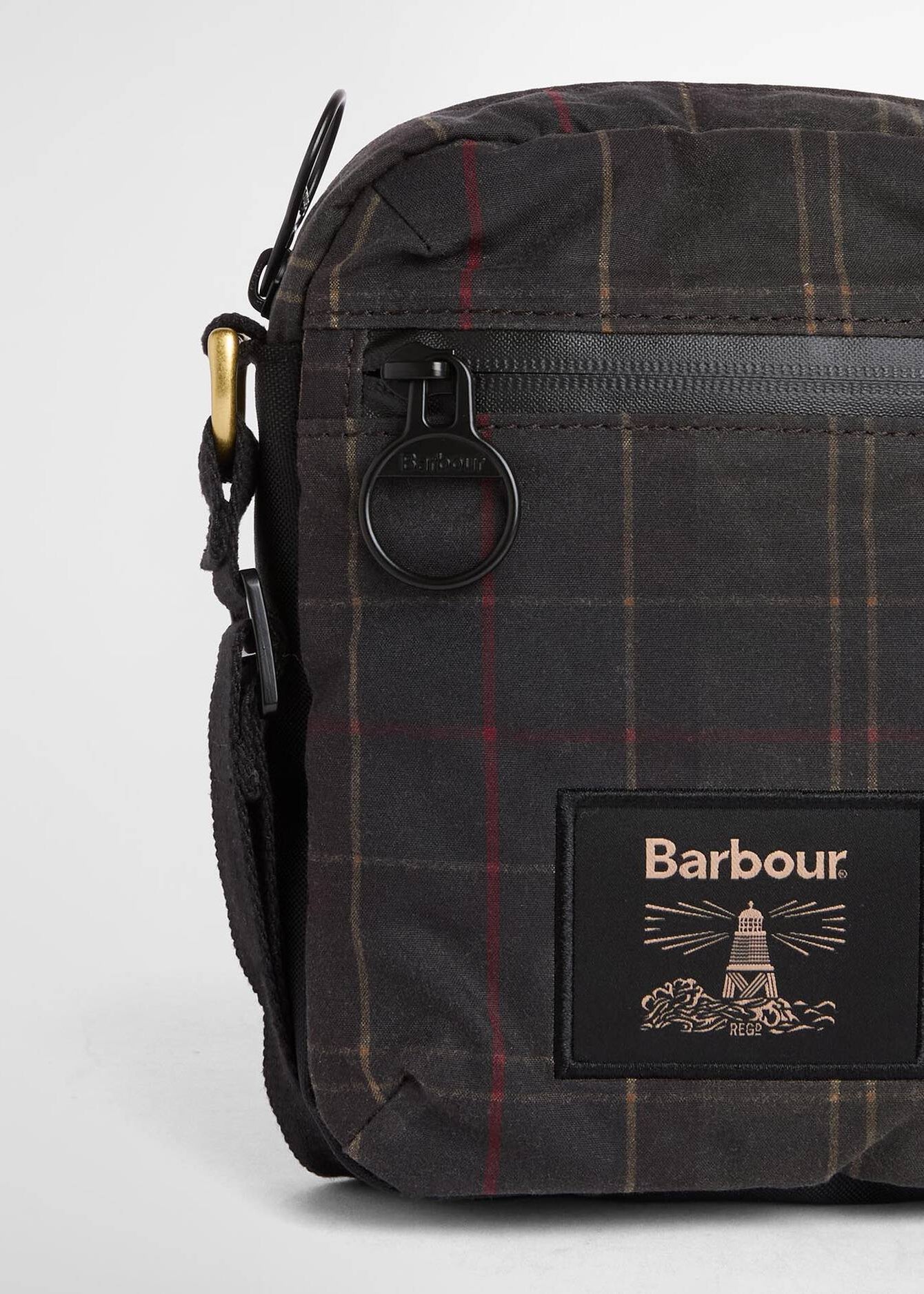Barbour Field Tartan Wax Crossbody Bag DK CL Tarta