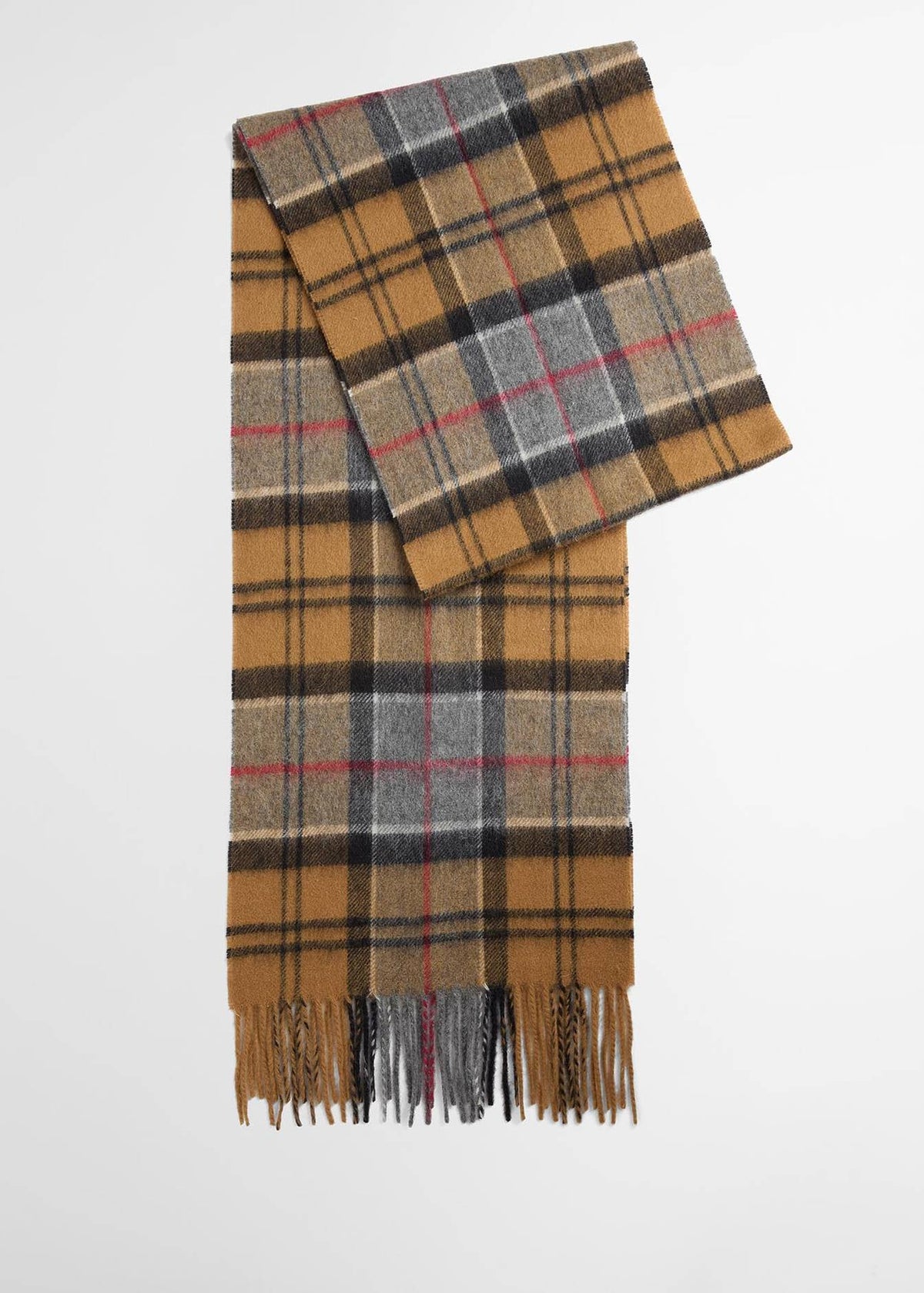 Barbour Wool Cashmere Tartan Scarf Dress Tartan