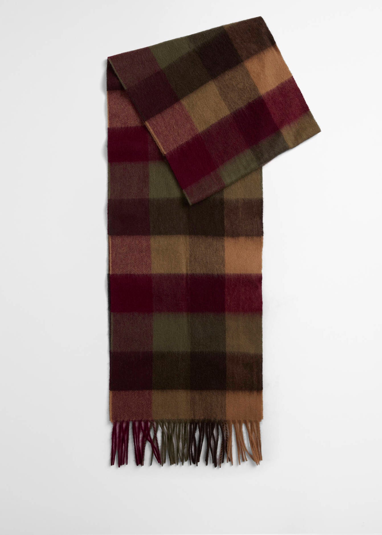 Barbour Large Tattersall Scarf Tawry Port