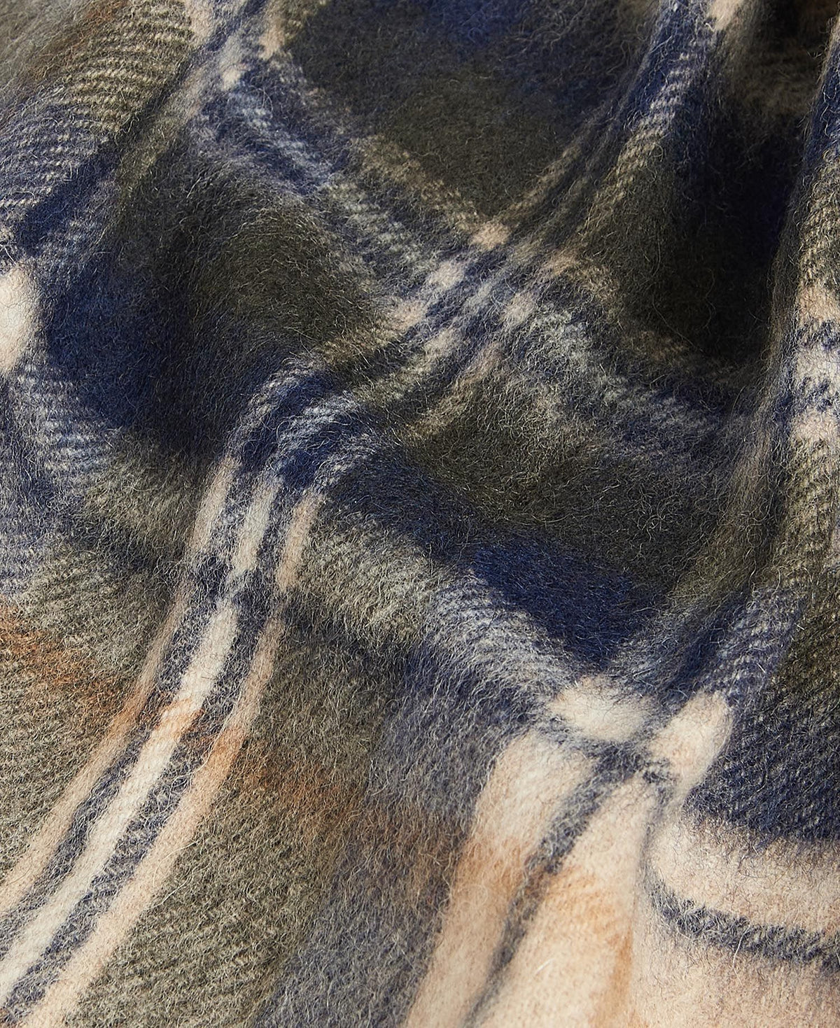 Barbour New Check Tartan Scarf BeigePlaid