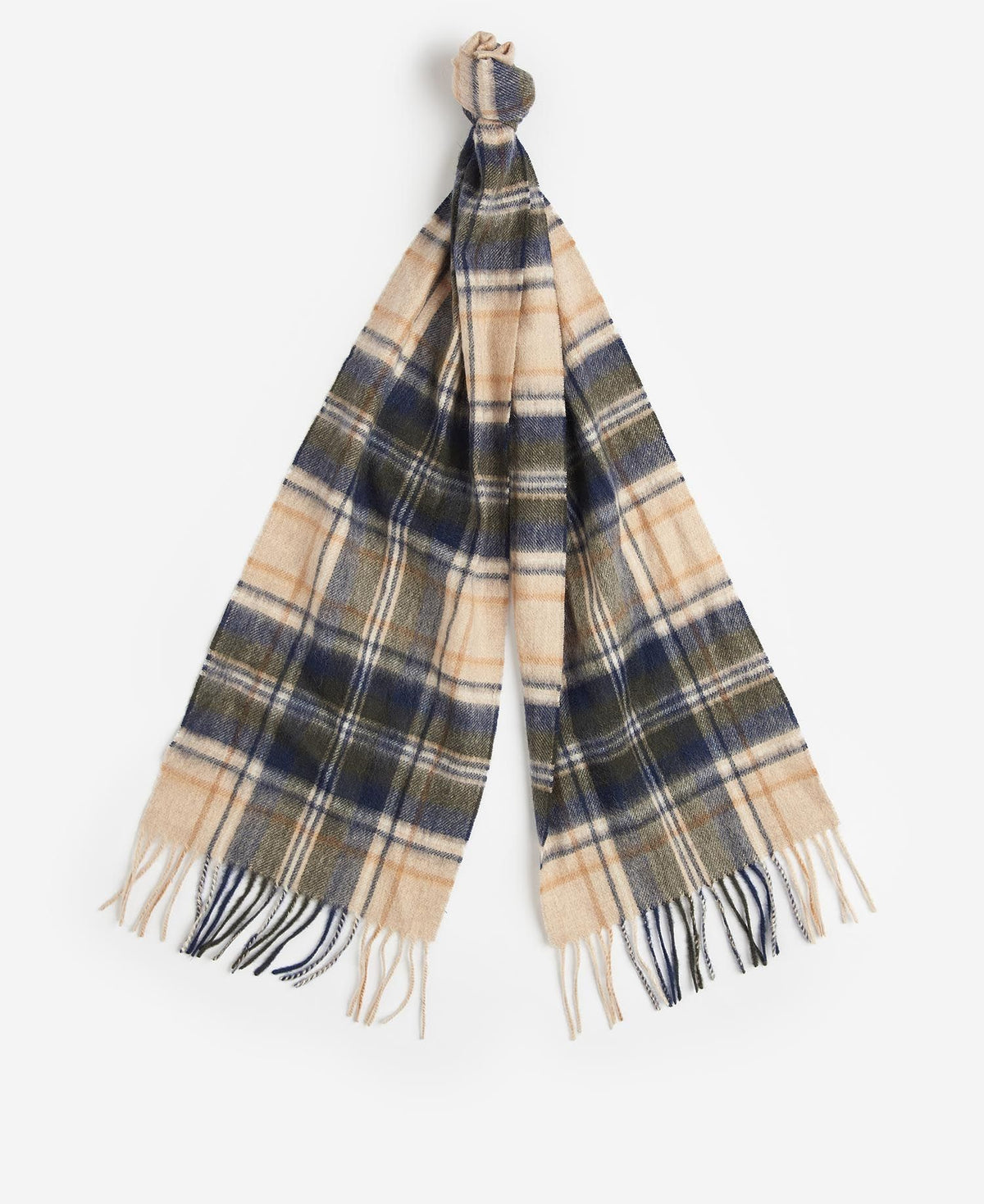 Barbour New Check Tartan Scarf BeigePlaid