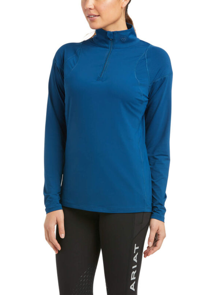 Ariat Auburn 1/4 Zip Baselayer Blue Opal