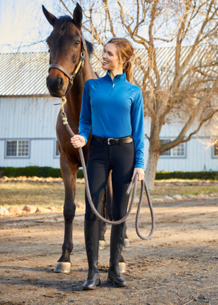 Ariat Auburn 1/4 Zip Baselayer Blue Opal