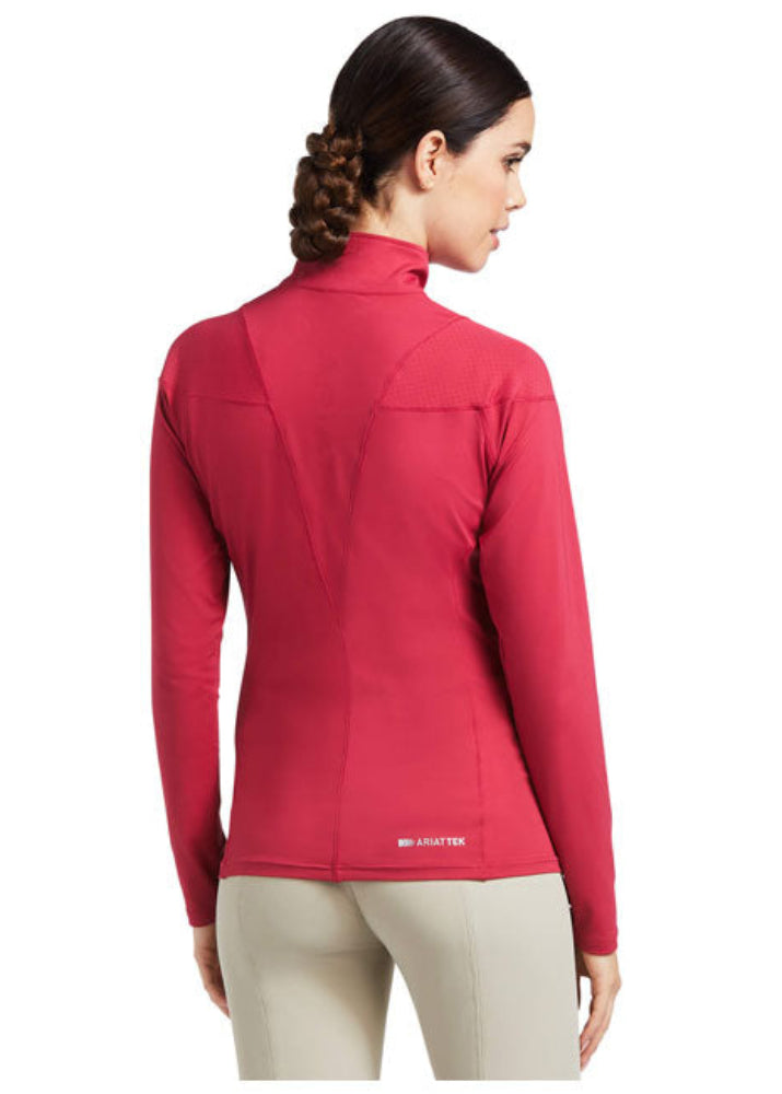 Ariat Auburn 1/4 Zip Long Sleeve Baselayer Red Bud