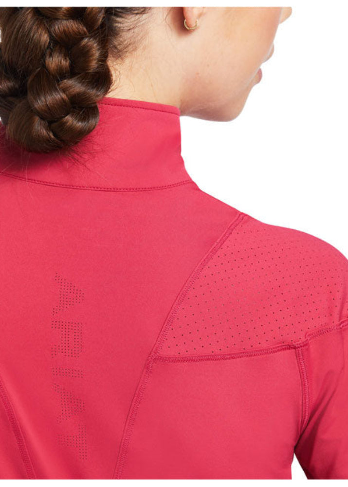 Ariat Auburn 1/4 Zip Long Sleeve Baselayer Red Bud