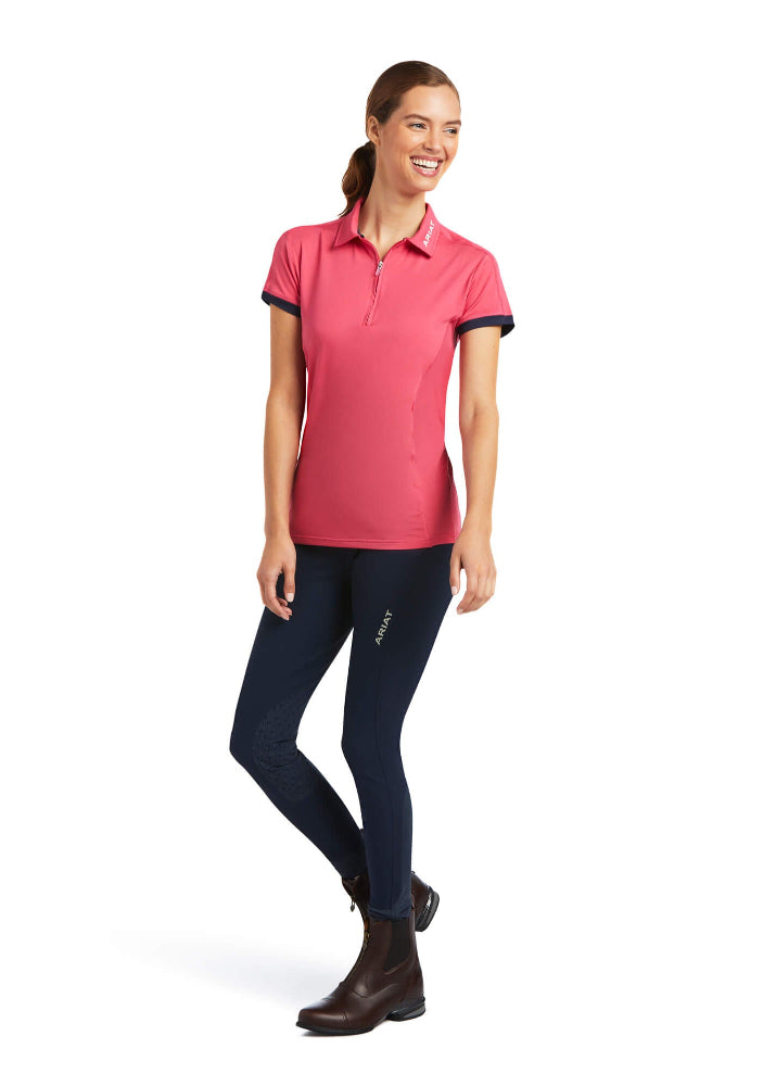 Ariat Bandera 1/4 Zip Polo Party Punch