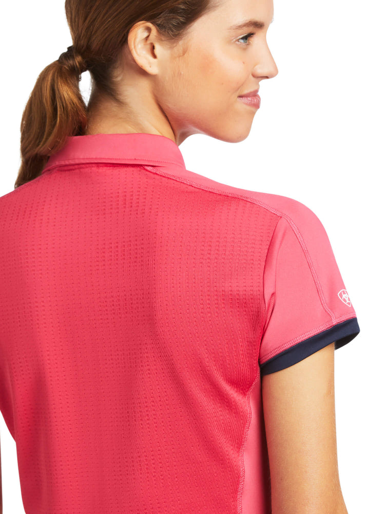 Ariat Bandera 1/4 Zip Polo Party Punch